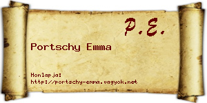 Portschy Emma névjegykártya